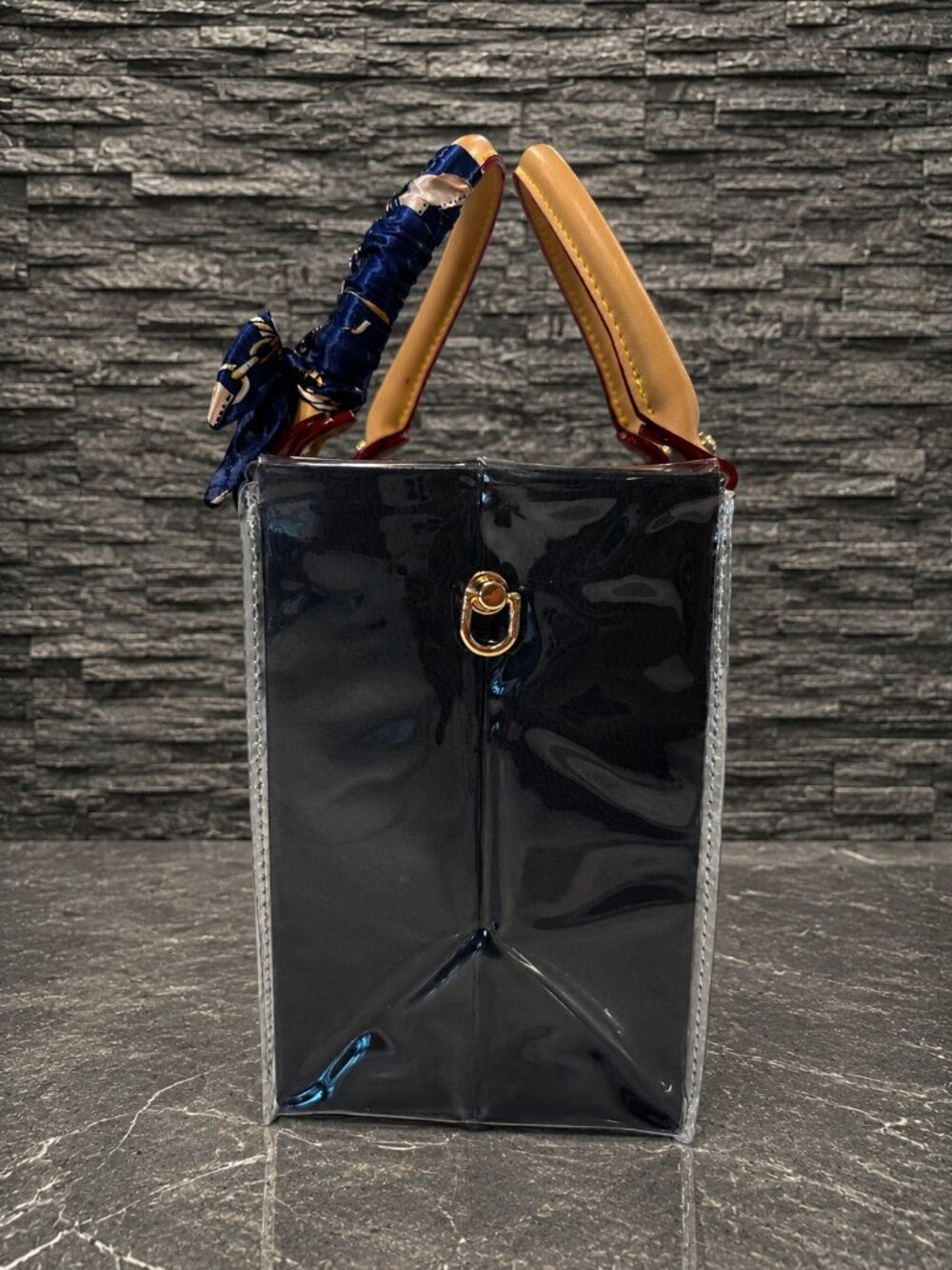 Upcycled Holiday Shopping Bag Purse - Picture 3 of 4